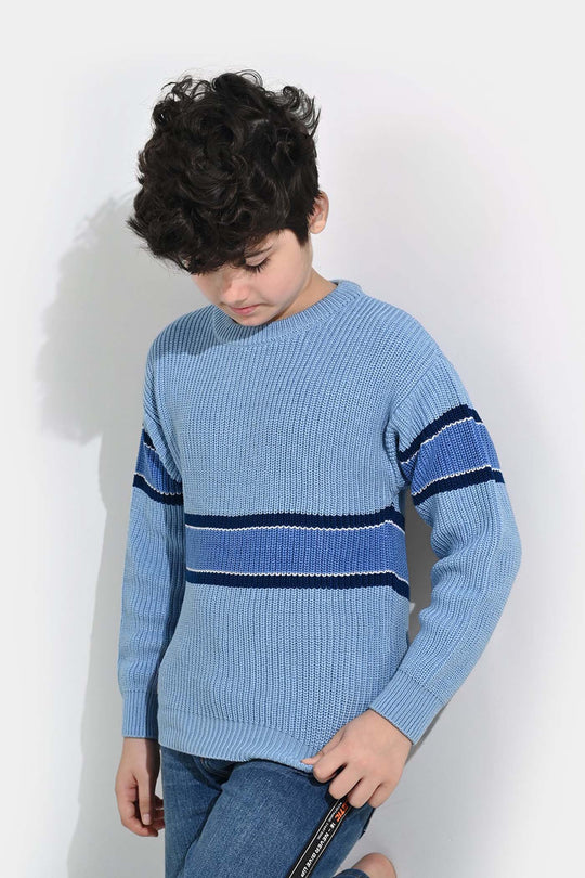 Boys Feather-Acrylic Sweater-Olympic-LT.Blue