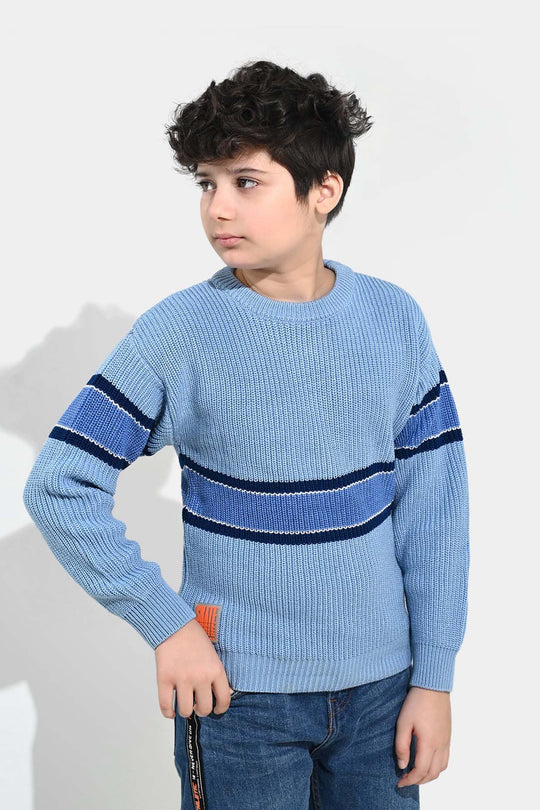Boys Feather-Acrylic Sweater-Olympic-LT.Blue