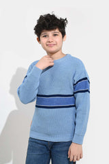 Boys Feather-Acrylic Sweater-LT.Blue