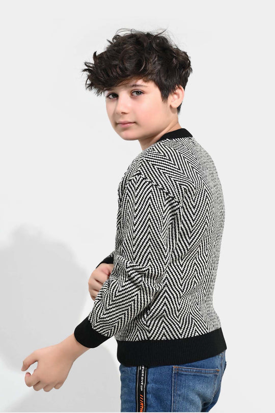 Boys Acrylic Sweater-Flash - GREY