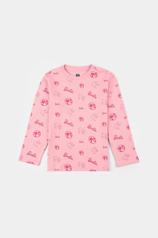 Girls drop needle 2 Piece Suit - C.Pink