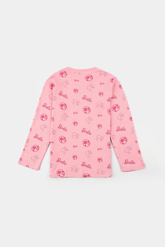 Girls drop needle 2 Piece Suit - C.Pink