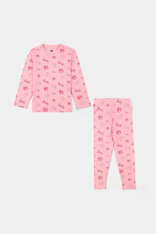 Girls drop needle 2 Piece Suit - C.Pink