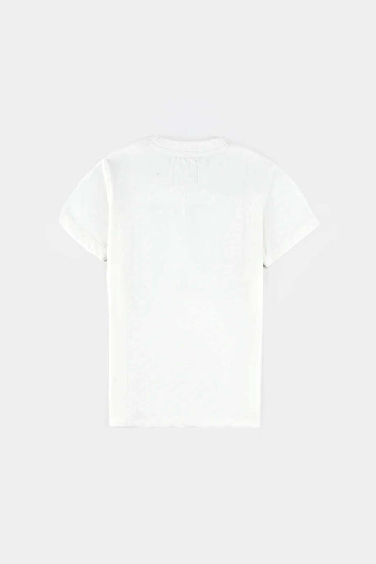 Unisex Poly Cotton Jersey T-Shirt H/S SEQUINS FLAG-Snow White