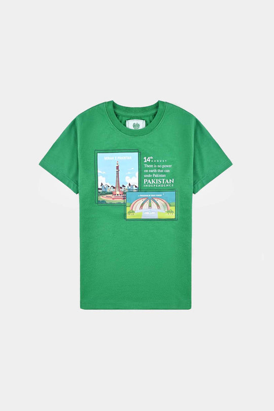 Boys Poly Cotton Jersey T-Shirt H/S GREEN REVOLUTION-Joly Green