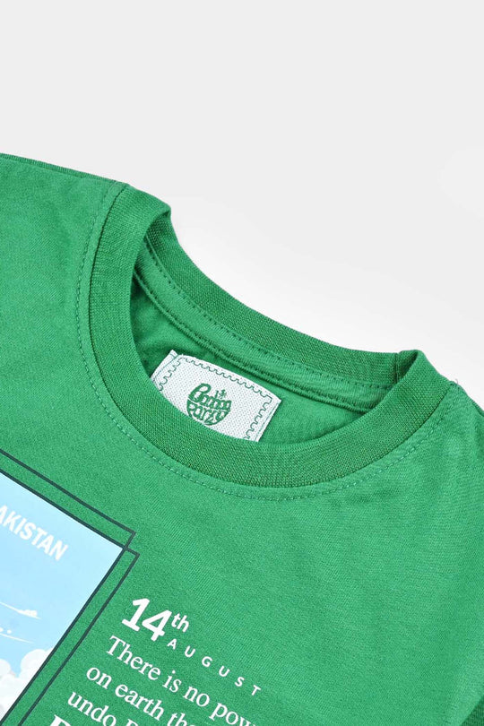 Boys Poly Cotton Jersey T-Shirt H/S GREEN REVOLUTION-Joly Green