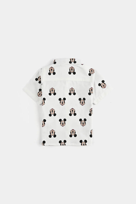 Infant Boys Oxford Basic Casual Shirt - WHITE