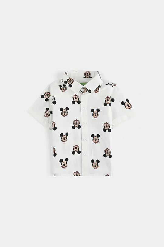 Infant Boys Oxford Basic Casual Shirt - WHITE