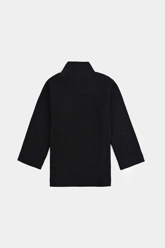 Boys Turtle Neck T-Shirt - BLACK