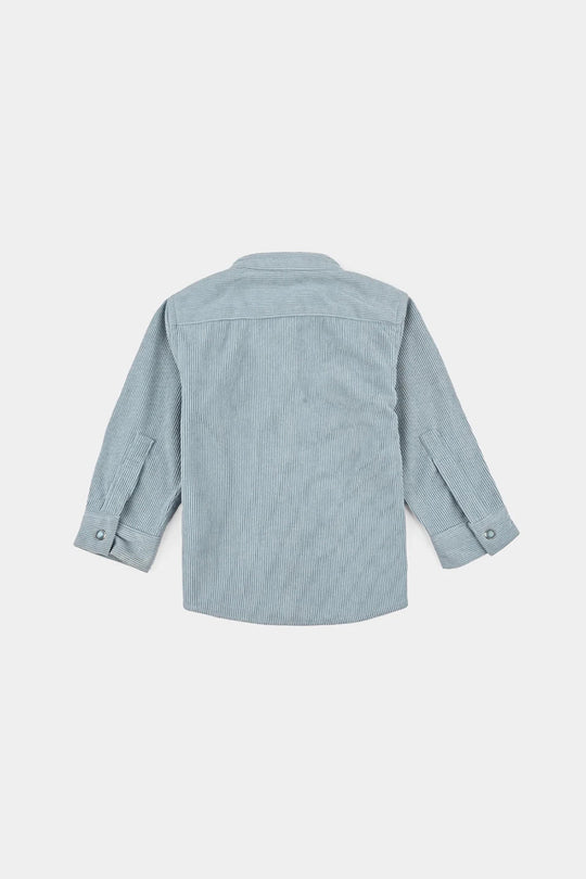 Infant Boys Corduroy Shirt F/S (Happy Me ) - L/BLUE