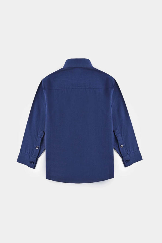 Boys Cotton Shirt (Defying) - NAVY