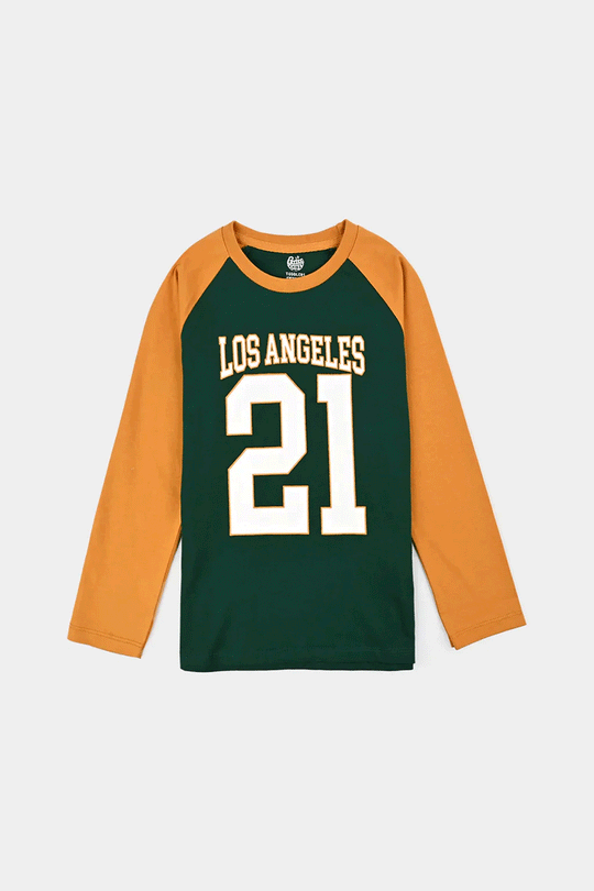 Boys Cotton Jersey T-Shirt (F/S Los Angeles 21) - Green