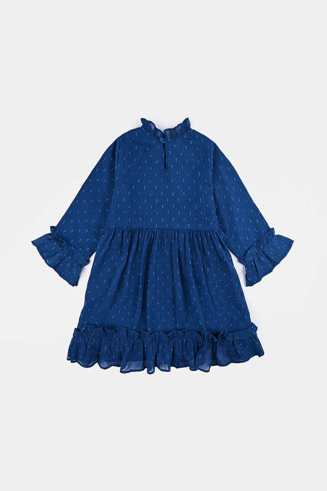 Girls Chiffon Casual Frock - Blue