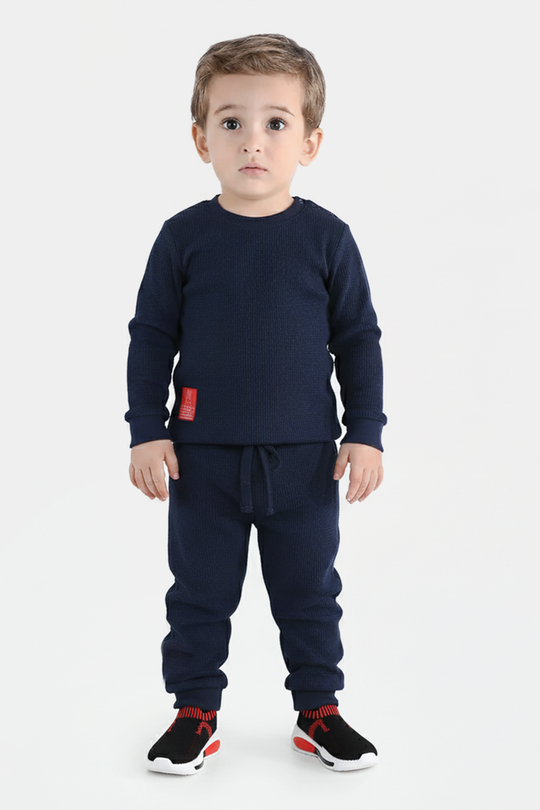 Infant Boys Thermal Suit-Navy Blue