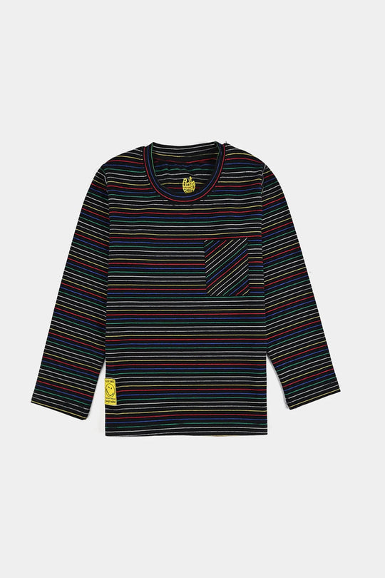 Boys Microfiber Jersey T-Shirt F/S SLICK SMILE - Black