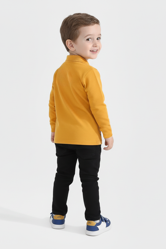 Infant Boys Cotton Interlock Suit-York Yellow