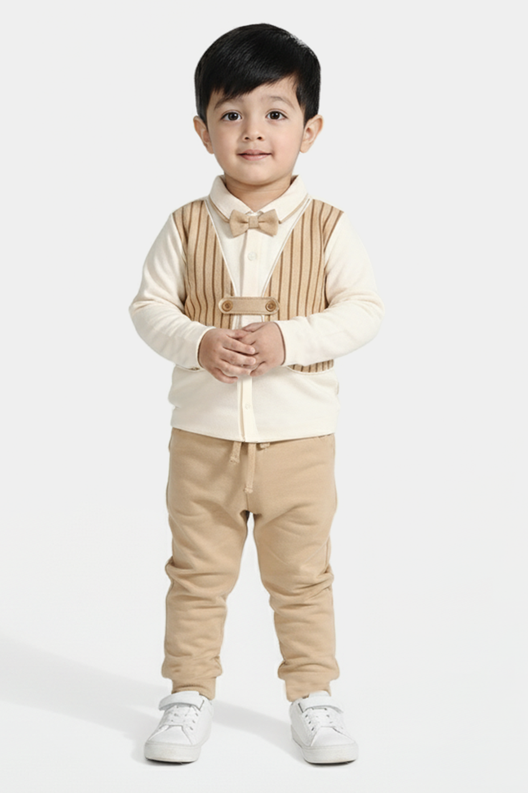 Infant Boys Cotton Interlock Suit BROWN CHIC SUIT