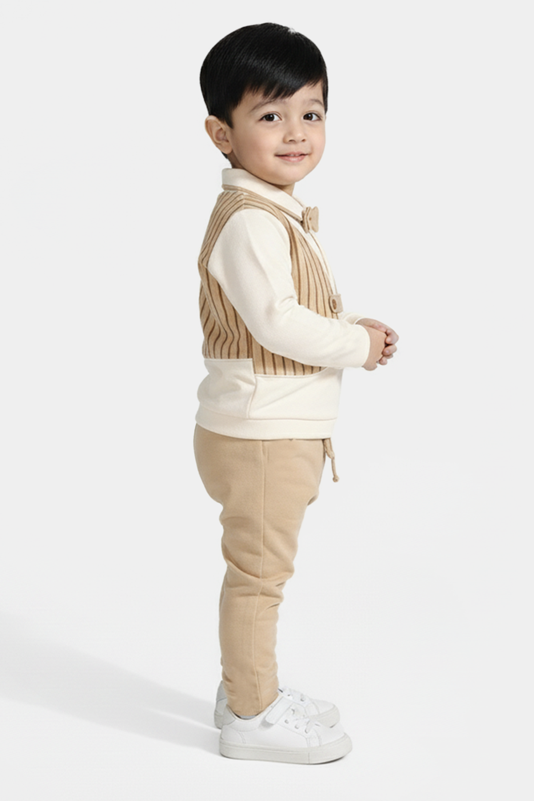 Infant Boys Cotton Interlock Suit BROWN CHIC SUIT