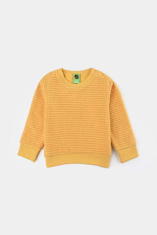 Infants Girls Sherpa Sweatshirt YELLOW TEXTURE