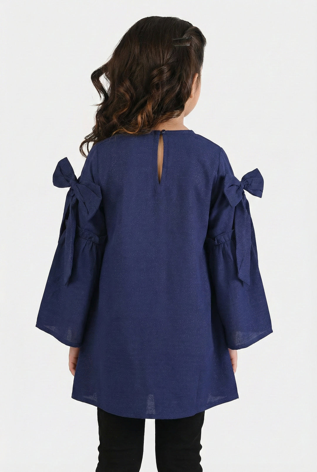 Girls Cotton Casual Top Galaxy - Navy Blue