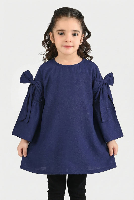 Girls Cotton Casual Top Galaxy - Navy Blue
