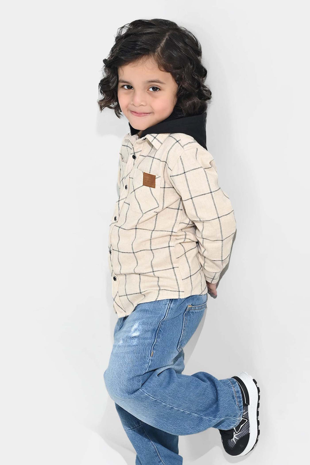 Boys Flannel Shirt (Adventure)-Off.White
