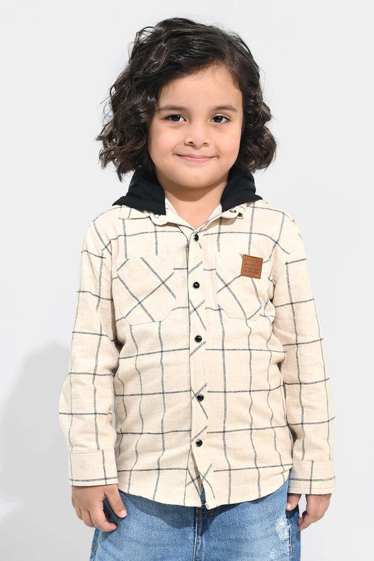 Boys Flannel Shirt (Adventure)-Off.White