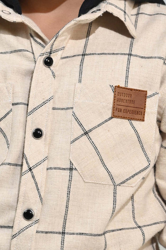 Boys Flannel Shirt (Adventure)-Off.White