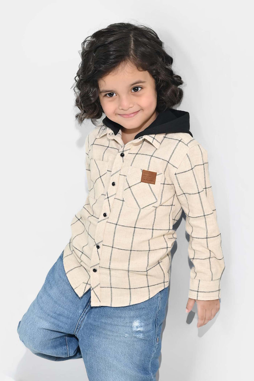 Boys Flannel Shirt (Adventure)-Off.White
