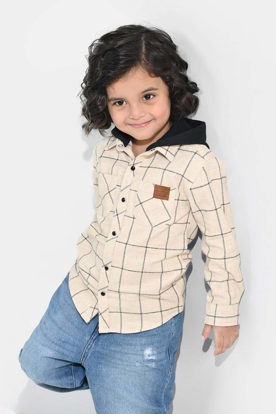 Boys Flannel Shirt (Adventure)-Off.White