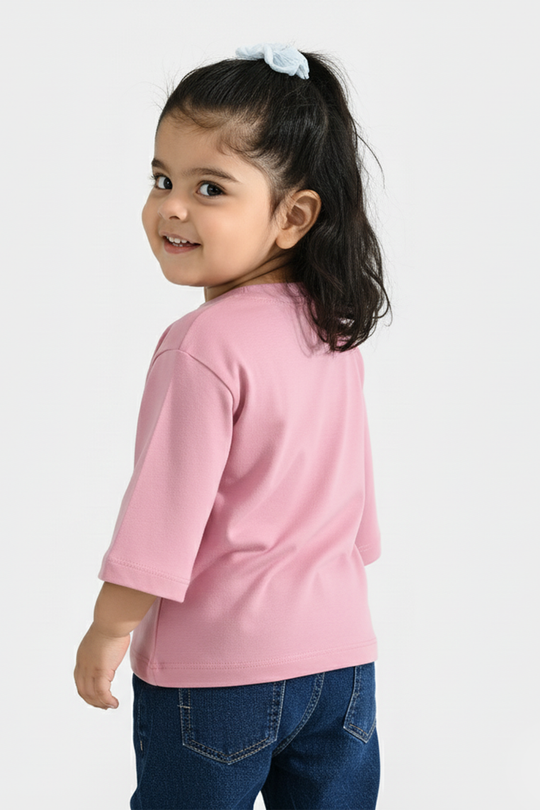 Infant Girls Jersey/Terry T-Shirt F/S Little Duckling-Pink
