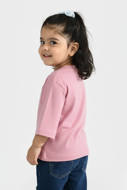 Infant Girls Jersey/Terry T-Shirt F/S Little Duckling-Pink