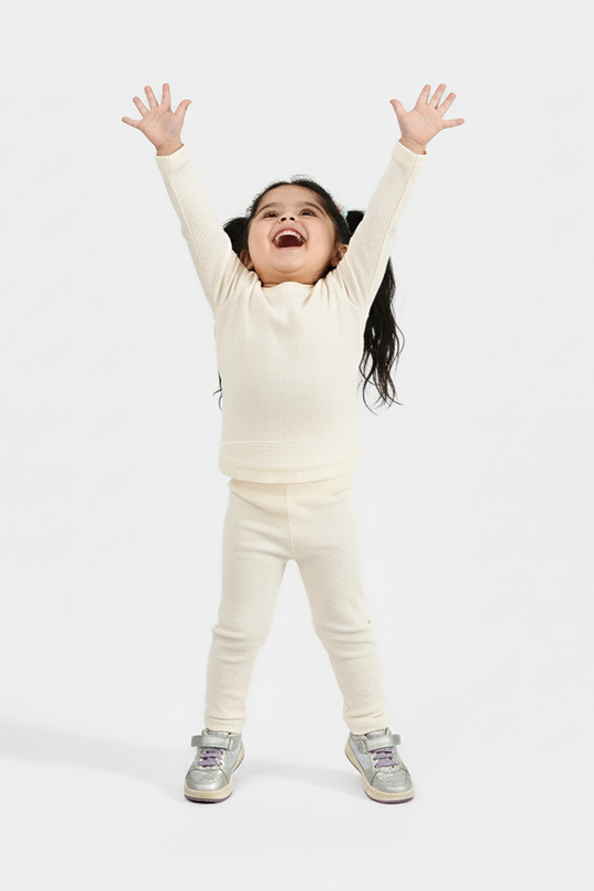 Infant Unisex Thermal Inner Wear Suit - Off White