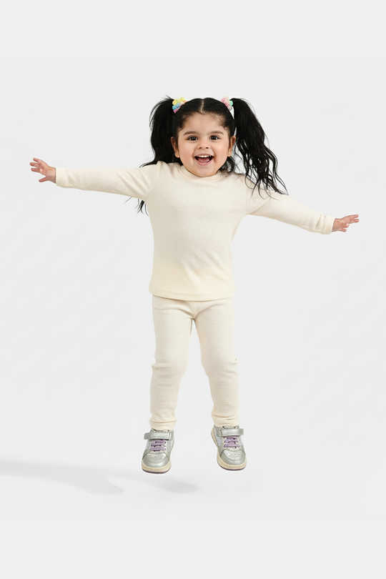 Infant Unisex Thermal Inner Wear Suit - Off White