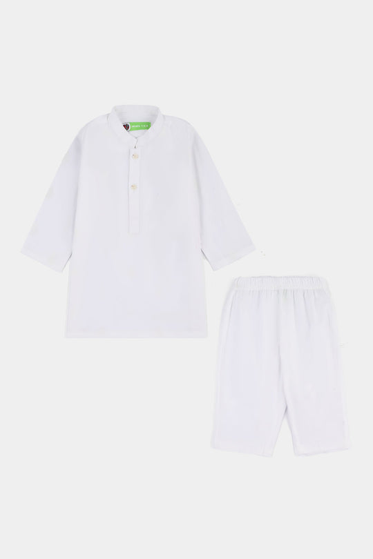 Infant Girls Cotton Tulip Pants - White