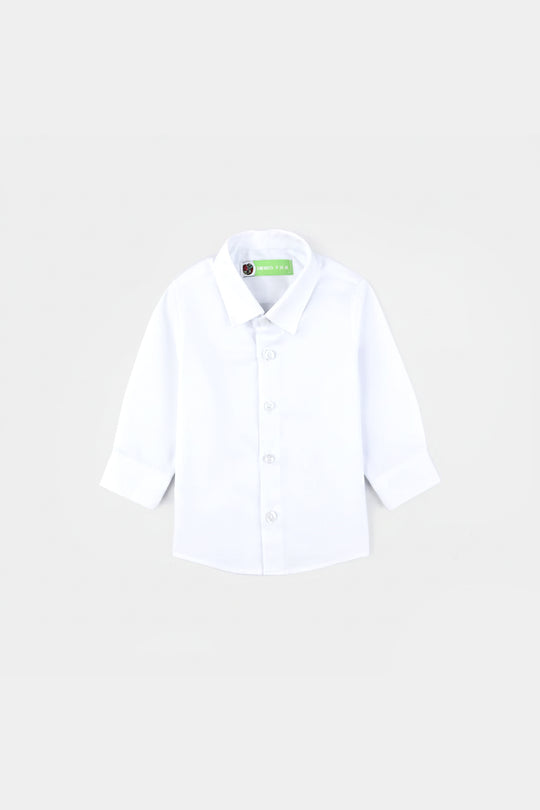 Infant Boys Dobby Formal Shirt - White