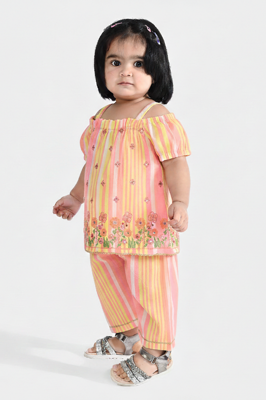 Infant Girls Poly Viscose 2-Piece Set (Candy Land) - Multi