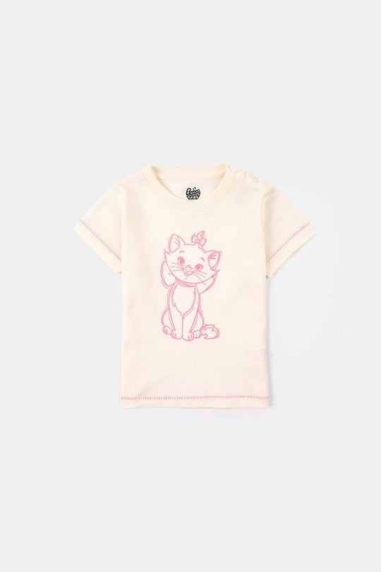 Infant Girls Jersey/Terry T-Shirt (Marie) - Off-White