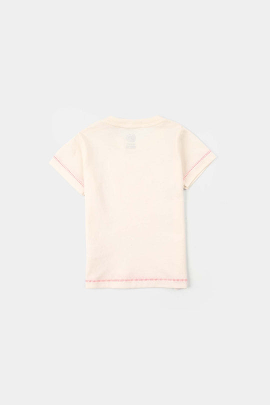 Infant Girls Jersey/Terry T-Shirt (Marie) - Off-White