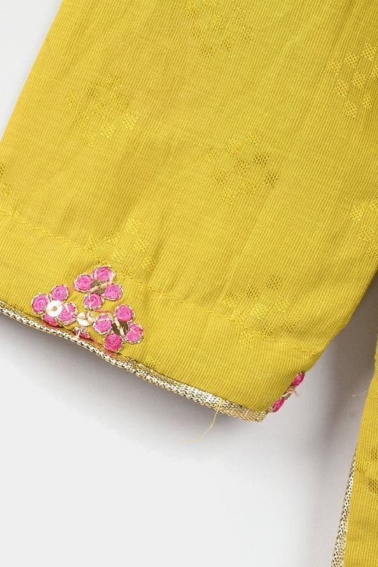 Girls Jacquard 3Pcs (Ishq) - Green