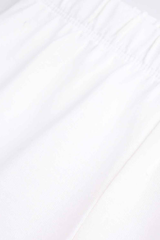 Infant Girls Jersey/Terry Basic Tights - White