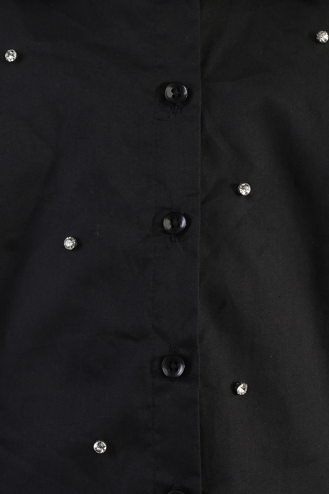 Girls Cotton Top (Diamond) - Black