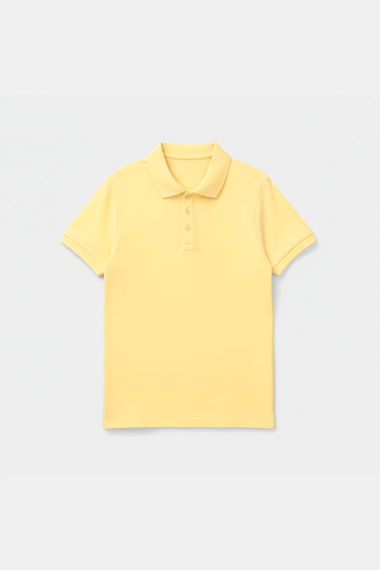 Boys Cotton PK Polo Basic - Yellow