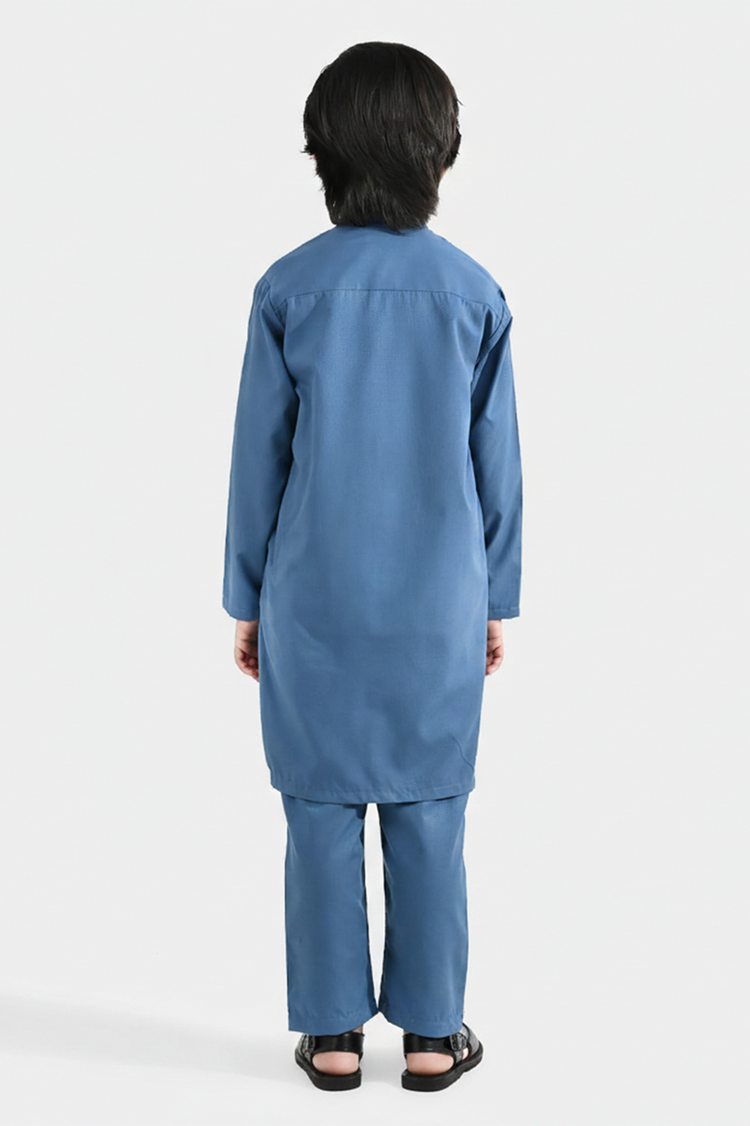 Boys Poly Viscos Kurta Pajama (Dobby) - Grey