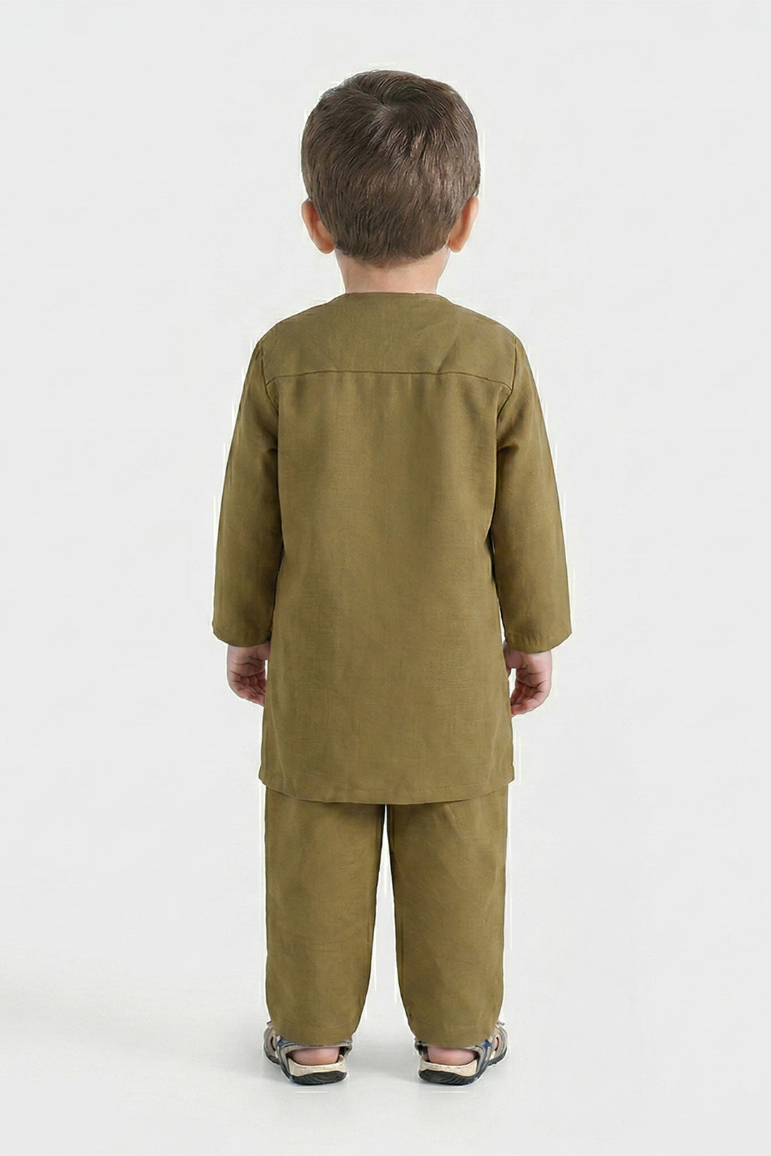 Infant Boys Poly Viscose Kurta Pajama - Green