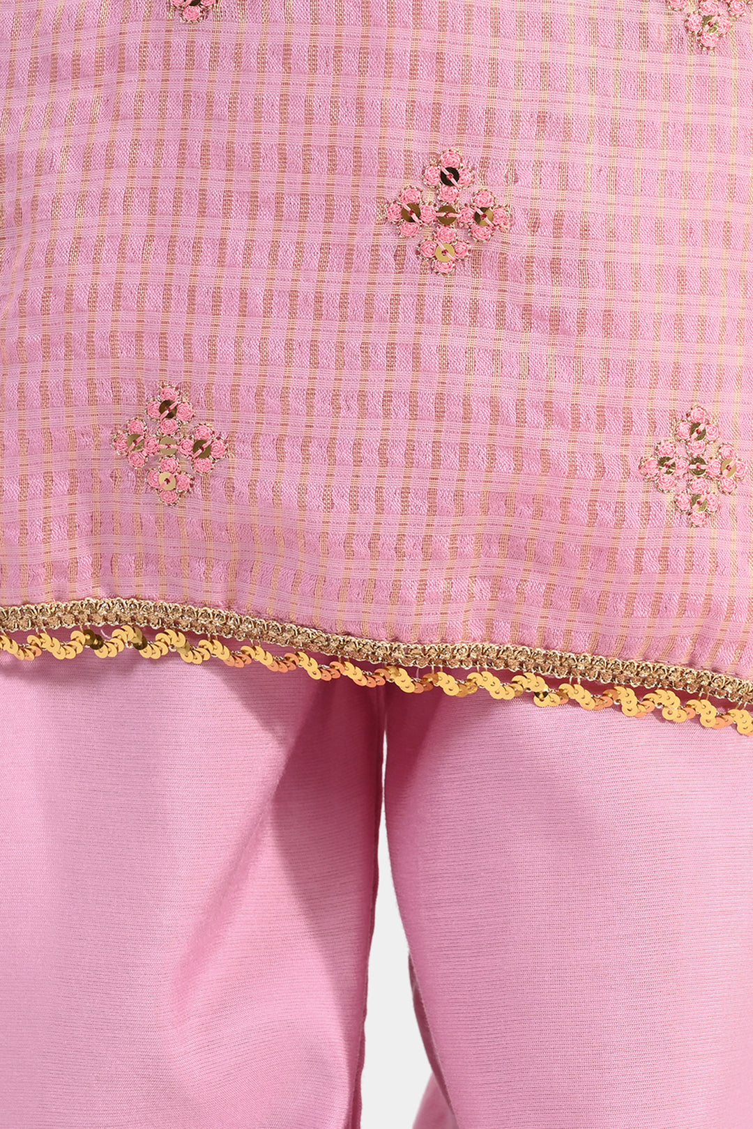 Girls Jacquard 2 Piece Set (Glitter) - Pink