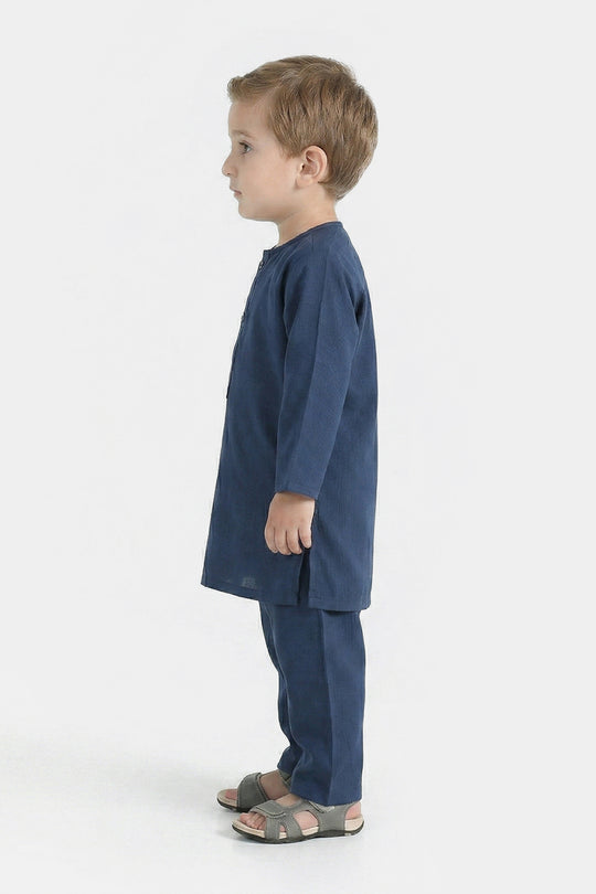 Infant Boys Poly Viscose Blended Suit 2 Piece (Blended) - Blue