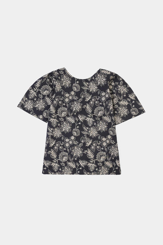 Infant Girls Cotton Slub Printed 2Pcs Monochrome-BLACK