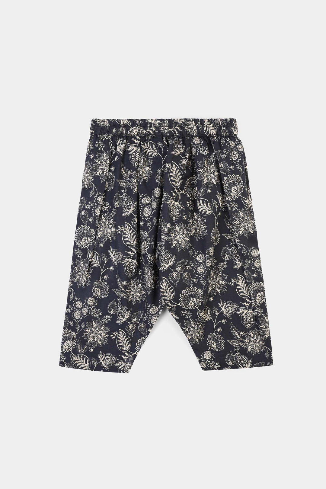 Infant Girls Cotton Slub Printed 2Pcs Monochrome-BLACK