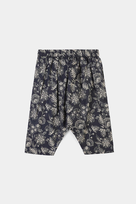 Infant Girls Cotton Slub Printed 2Pcs Monochrome-BLACK
